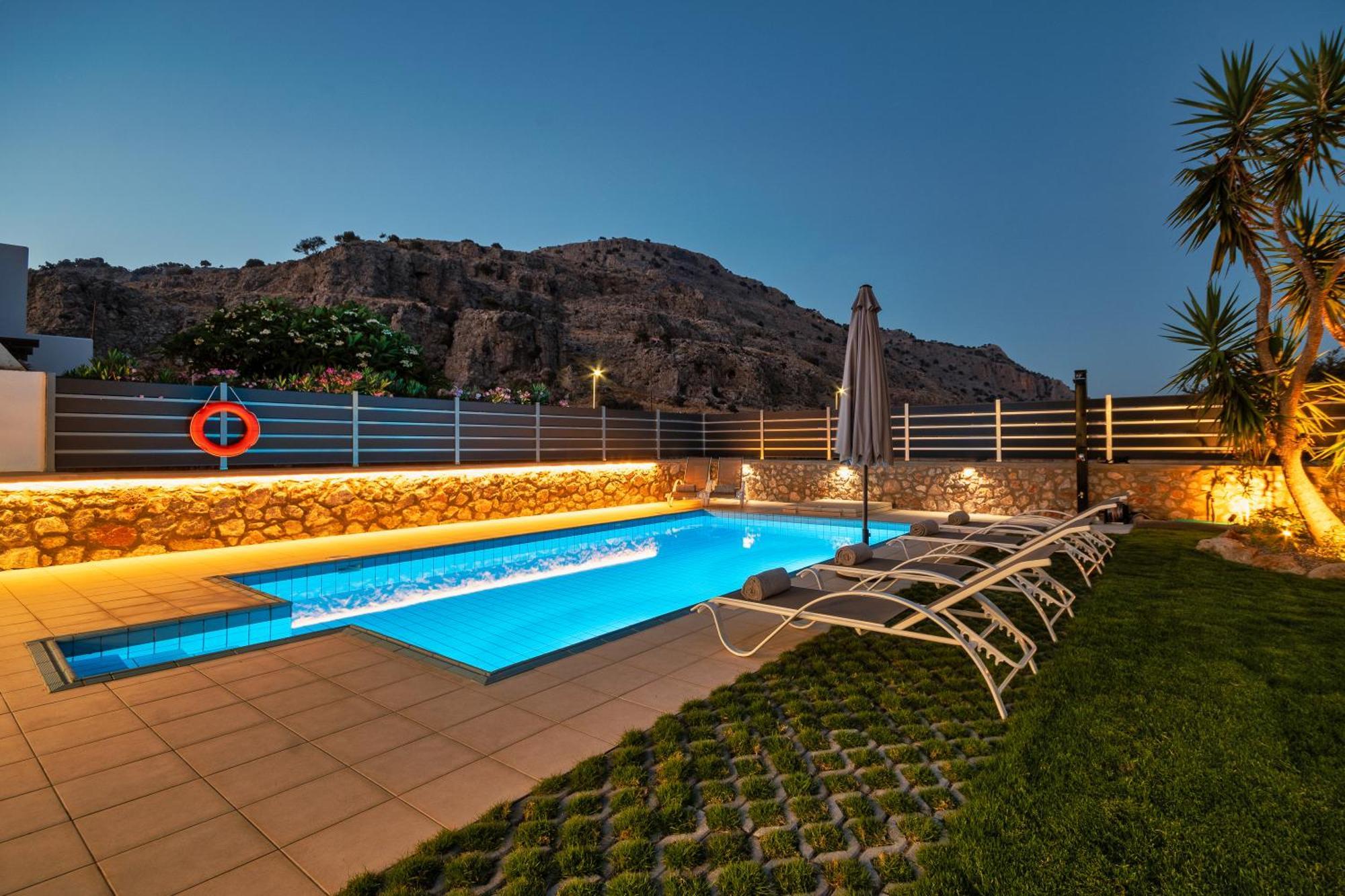 Villa Mariani II - In Lothiarika, Newly Renovated June 2024, Private Pool, Lindos 10 Min, Beach 120M Lardos Bagian luar foto